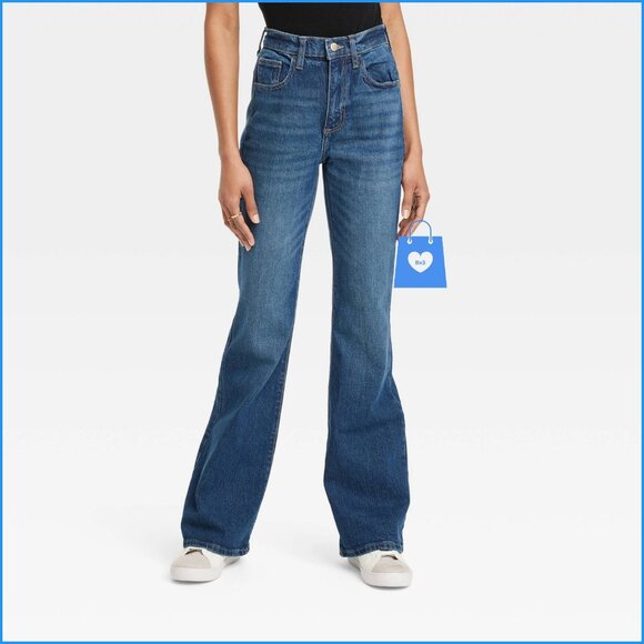 Size 10 - Womens High-Rise Flare Jeans - Universal Thread - Medium Wash - Picture 6 of 7